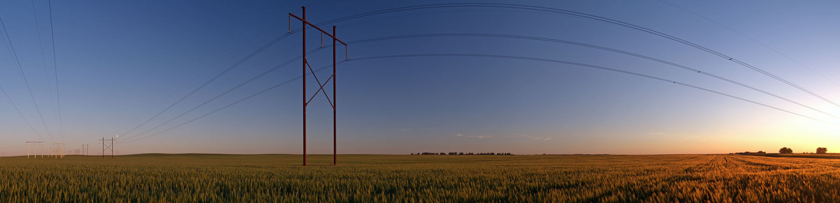 Power Lines near Condie : All Panoramas : Saskatchewan Panoramas
