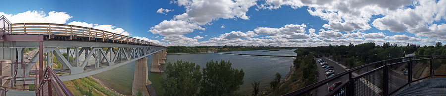 Rail Bridge Saskatoon : Saskatoon Panoramas : Saskatchewan Panoramas