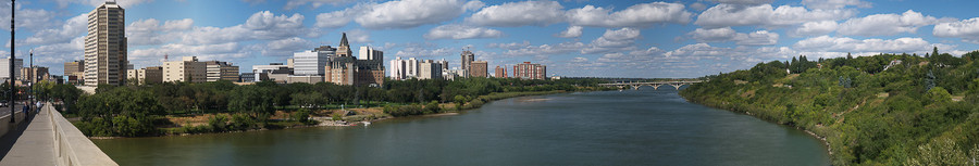 Broadway Bridge Saskatoon : Saskatoon Panoramas : Saskatchewan Panoramas